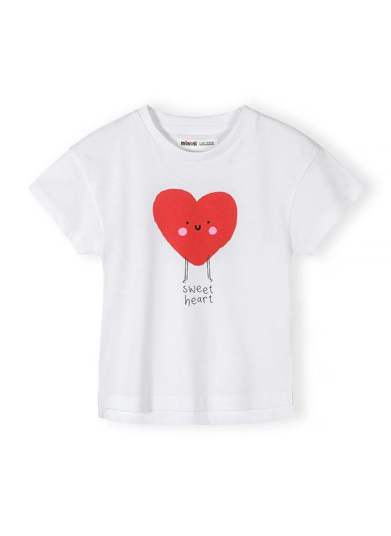 مينوتي Girls 5-pack cotton t-shirts striped and heart print multicolour 3m-7y